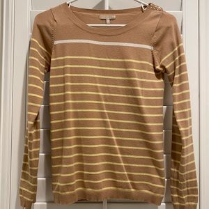 Striped tan pullover